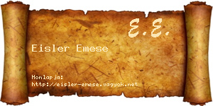 Eisler Emese névjegykártya